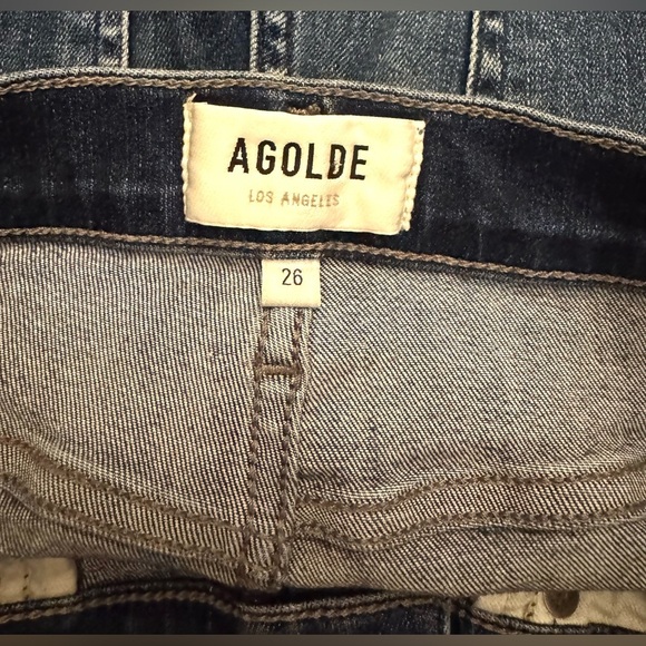 AGOLDE Women’s Sophie Skinny Crop Jeans Dark Wash Blue Stretch Denim Size- 26 - Picture 9 of 10